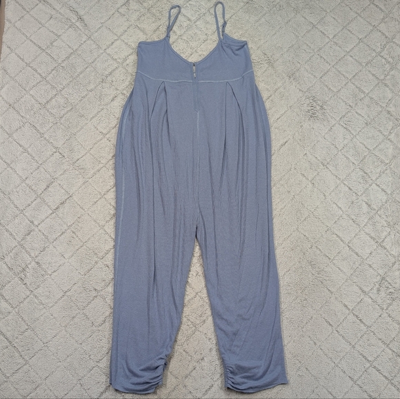 Free People Jumpsuit Womens S Blue Falling Water Sugar Dreams Romper Soft - Picture 1 of 9